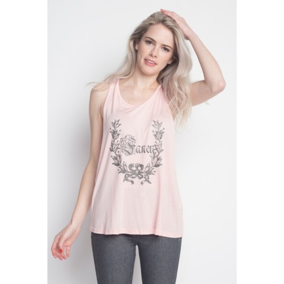 Women's Racerback Top Printed Design FANCY Pink - Picture 3 of 6